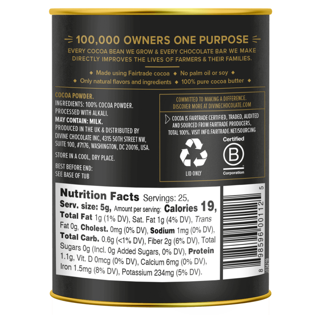 100% Unsweetened Cocoa Powder, 4.4 oz. Cannister