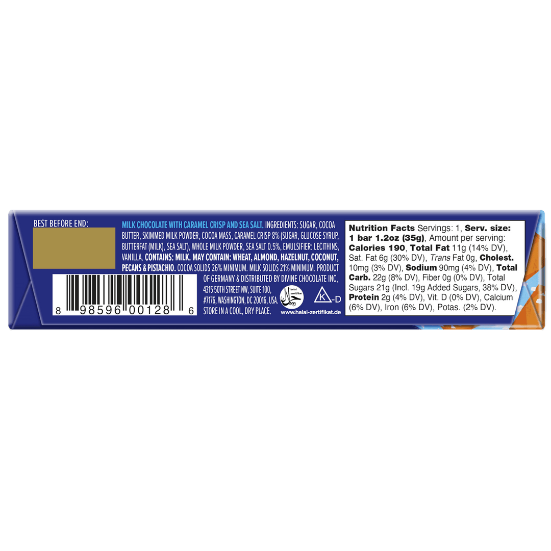 Milk Chocolate Toffee Sea Salt Snack Bar, 1.2 oz.