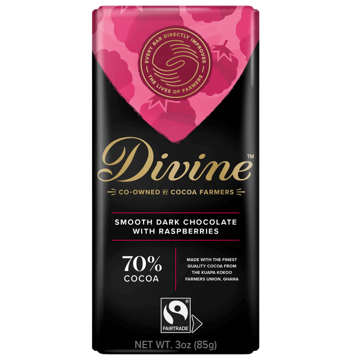 70% Dark Chocolate with Raspberries Sharing Bar, 3 oz.