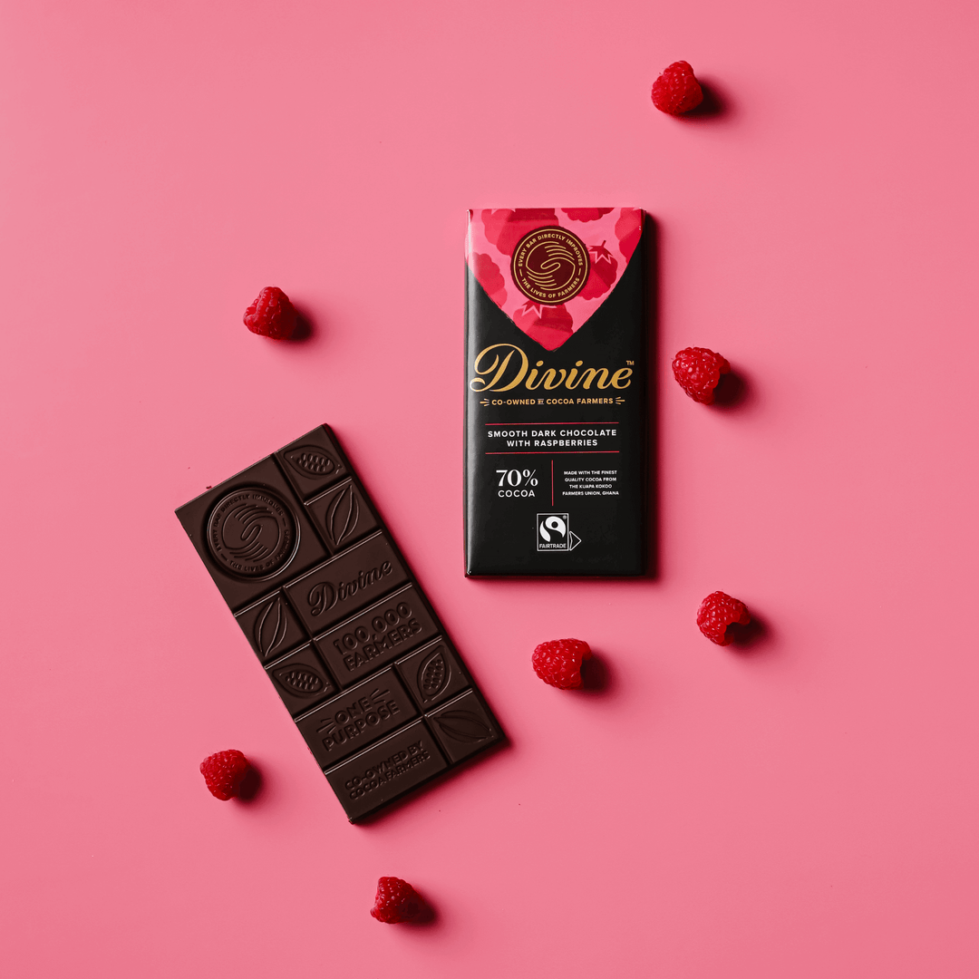 70% Dark Chocolate with Raspberries Sharing Bar, 3 oz.