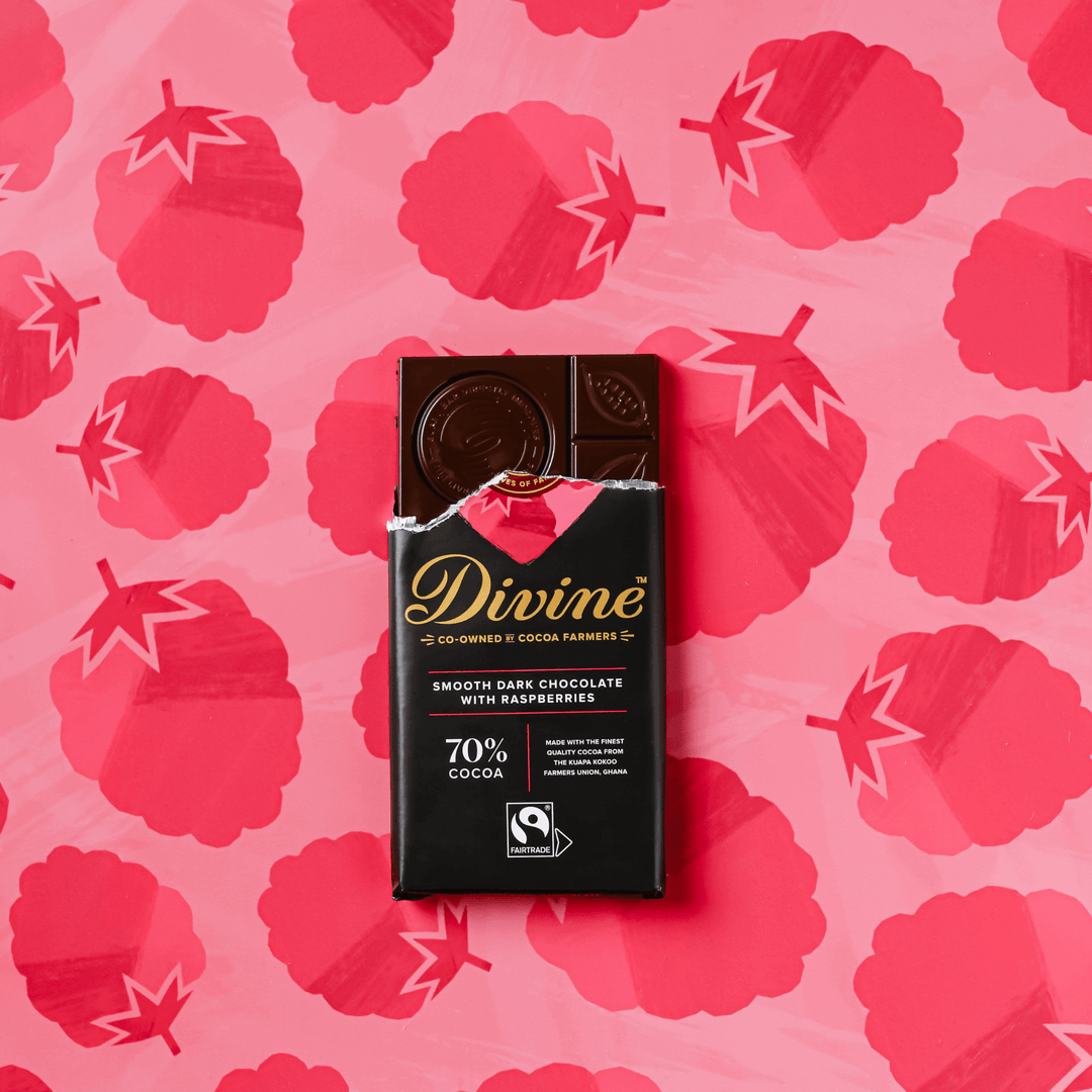 70% Dark Chocolate with Raspberries Sharing Bar, 3 oz.