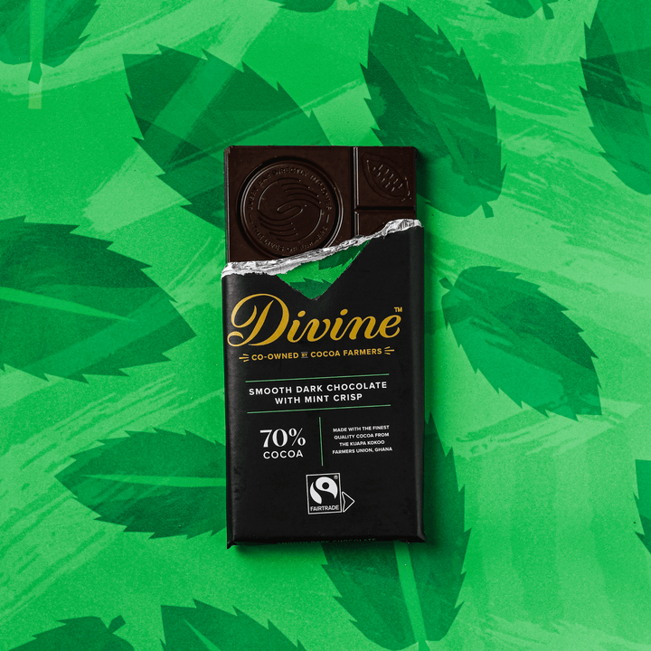 70% Dark Chocolate with Mint Crisp Sharing Bar, 3 oz.