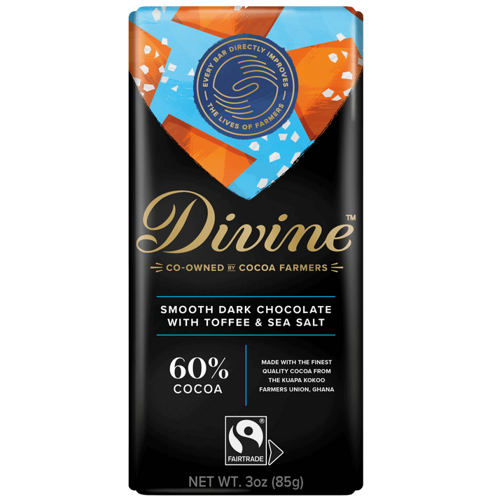 60% Dark Chocolate with Toffee & Sea Salt Sharing Bar, 3 oz.