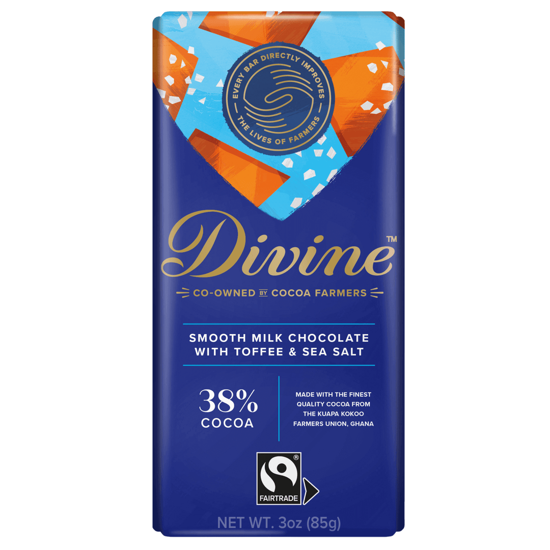 38% Milk Chocolate with Toffee and Sea Salt Sharing Bar, 3 oz.