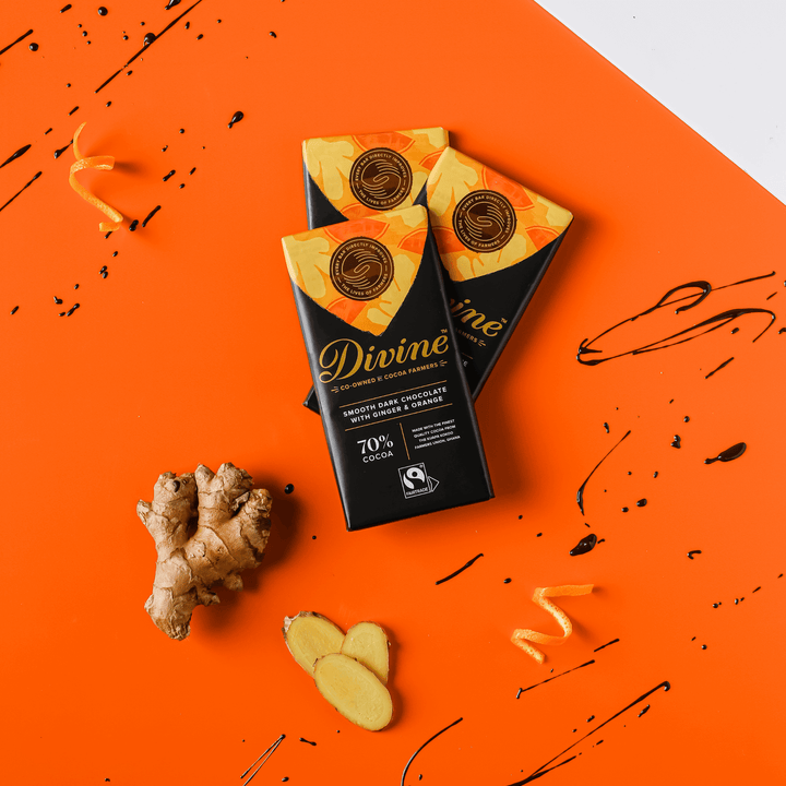 70% Dark Chocolate with Ginger & Orange Sharing Bar, 3 oz.