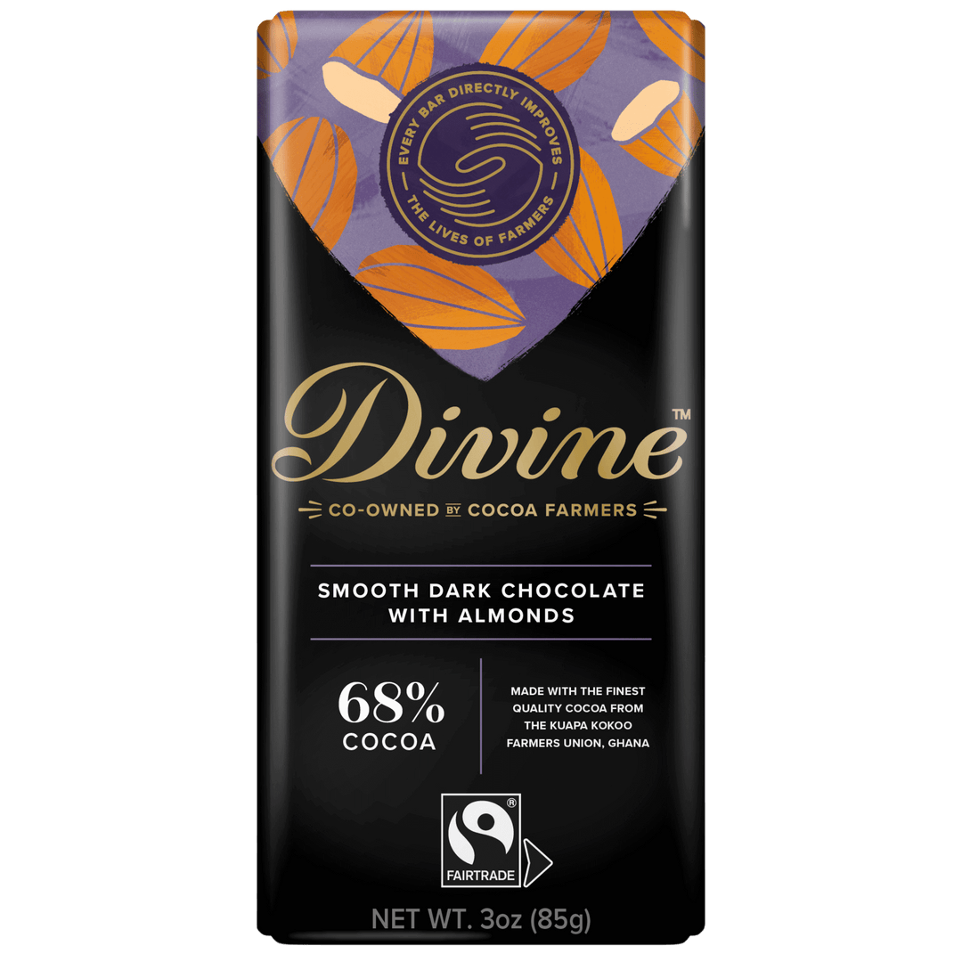 68% Dark Chocolate with Almonds Sharing Bar, 3 oz.