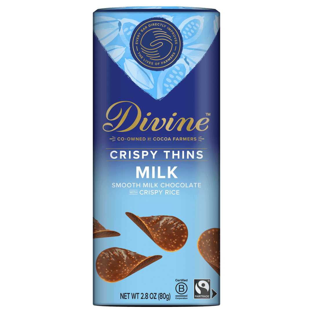 Milk Chocolate Crispy Thins,  2.8 oz. Box