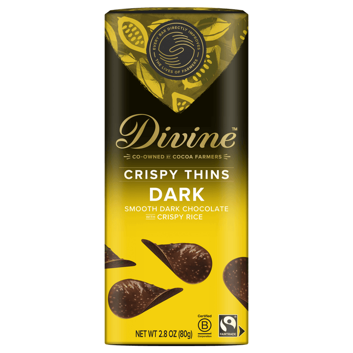 Dark Chocolate Crispy Thins,  2.8 oz Box